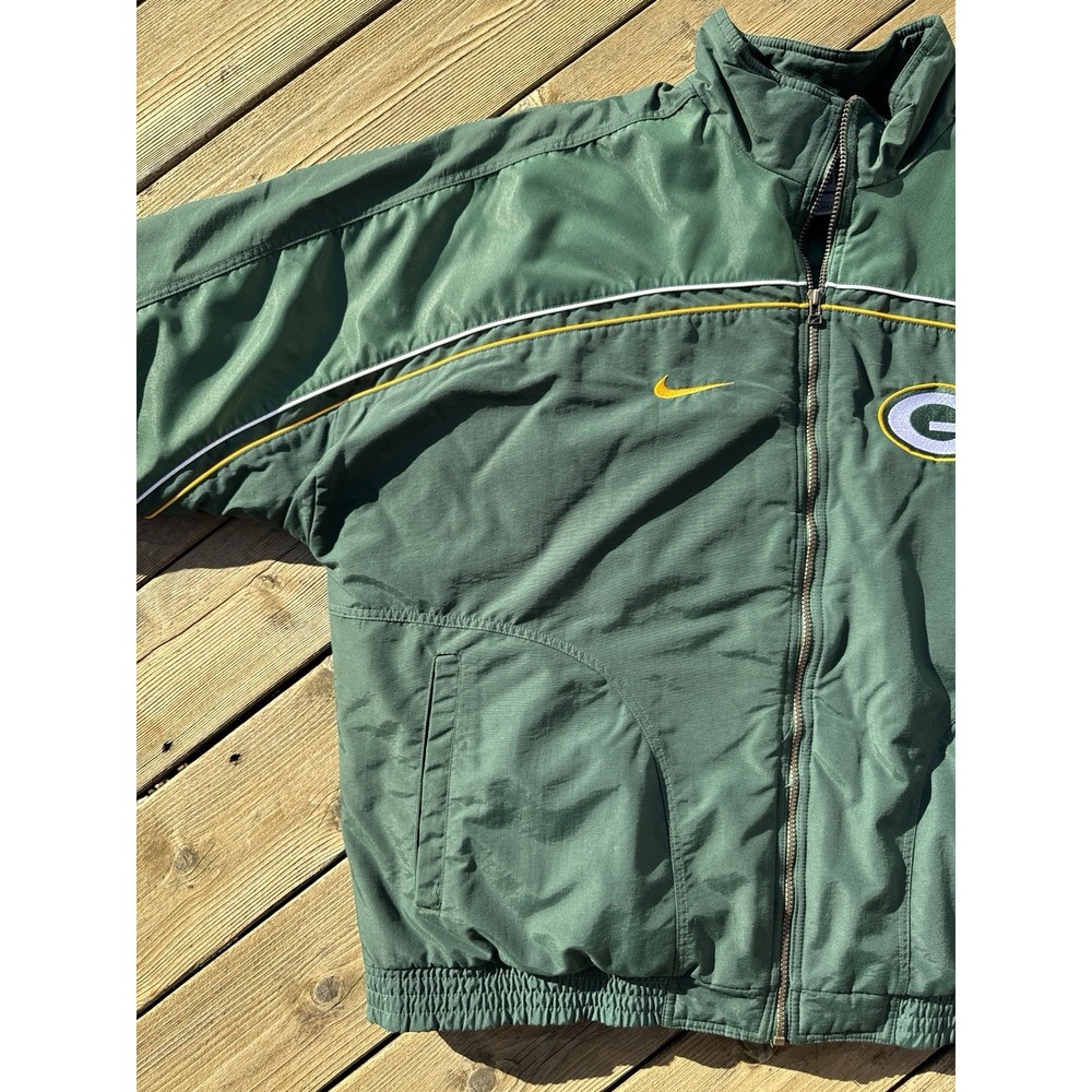 Vintage 90s Nike NFL Green Bay Packers Jacket XXL Team Pro Line Swoosh - Picture 3 of 16